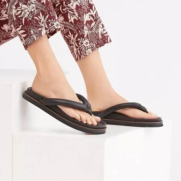 NWT Free People Lena Footbed Sandals In Black